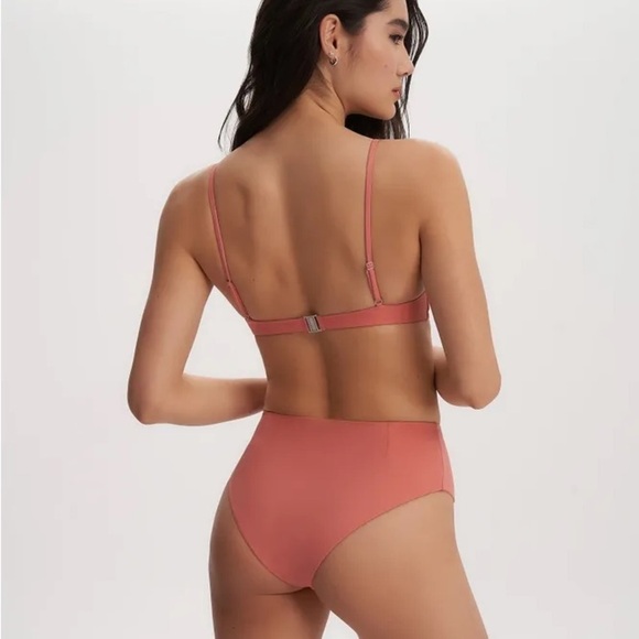 NOIZE Elsie High Rise Swim Bottoms- Dusty Rose - Picture 4 of 10